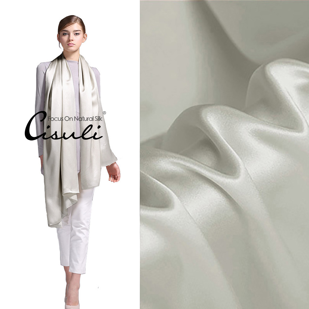 100% Pure Mulberry Silk Satin Long Scarf 55X180cm #63