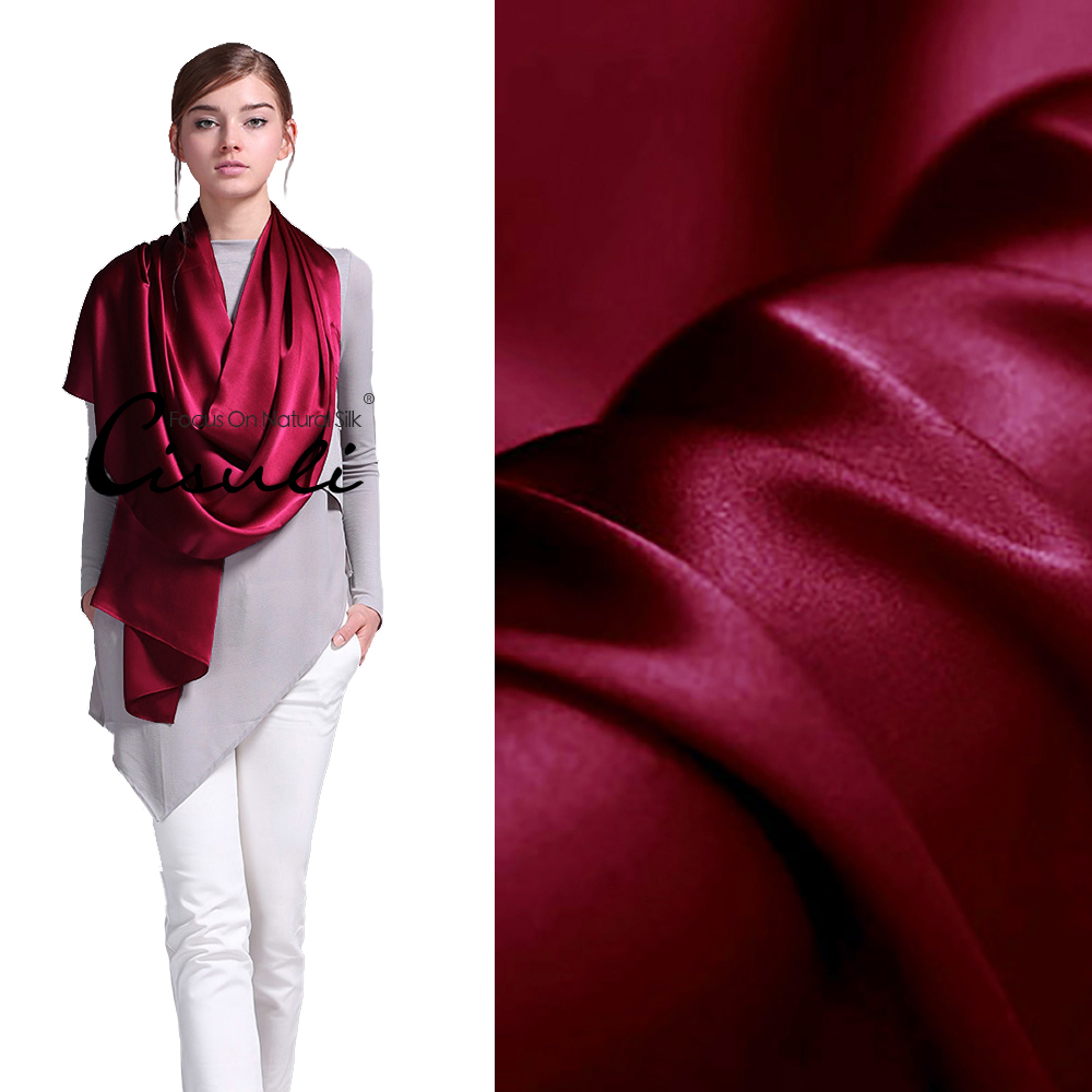 100% Pure Mulberry Silk Satin Long Scarf 55X180cm #80