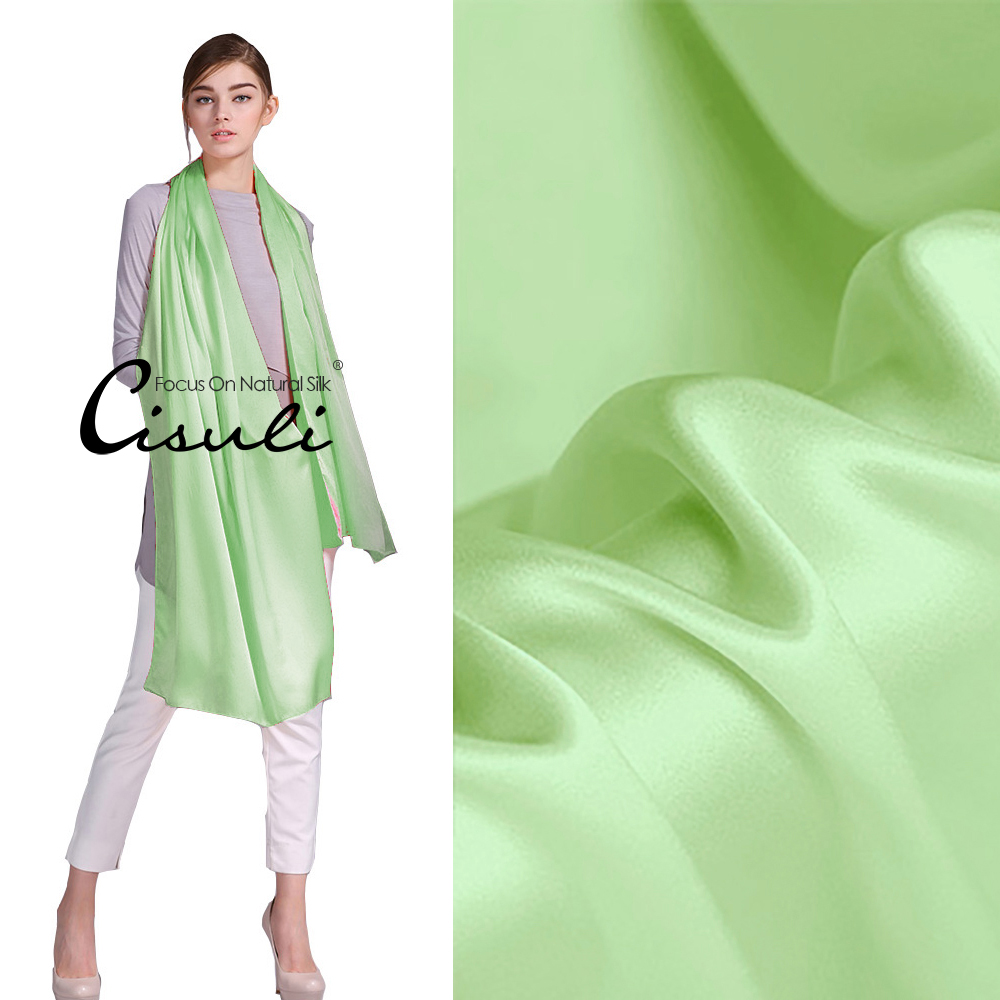 100% Pure Mulberry Silk Satin Long Scarf 55X180cm #44