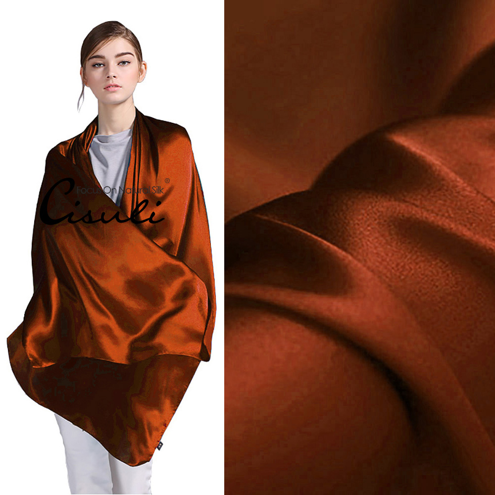 100% Pure Mulberry Silk Satin Long Scarf 55X180cm #96