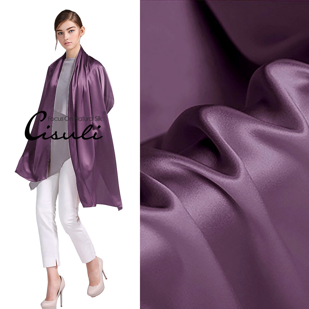 100% Pure Mulberry Silk Satin Long Scarf 55X180cm #77