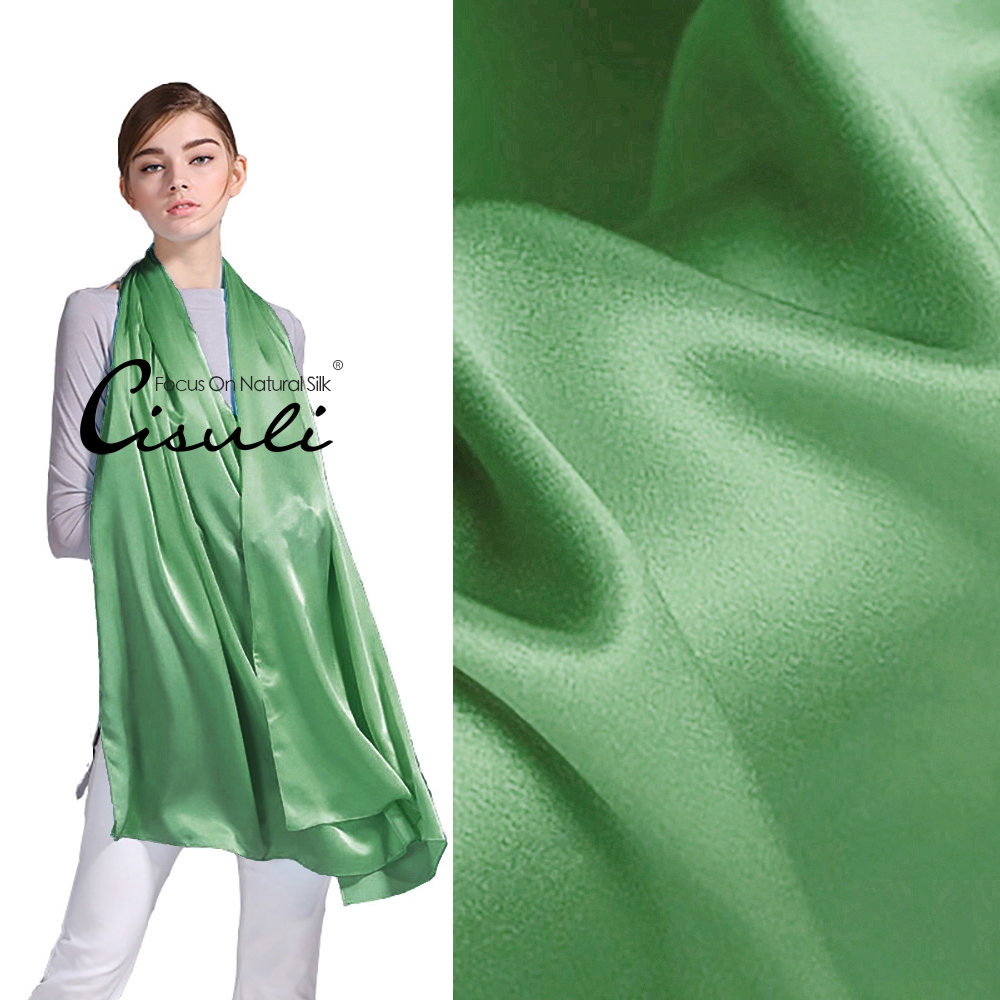 100% Pure Mulberry Silk Satin Long Scarf 55X180cm #72