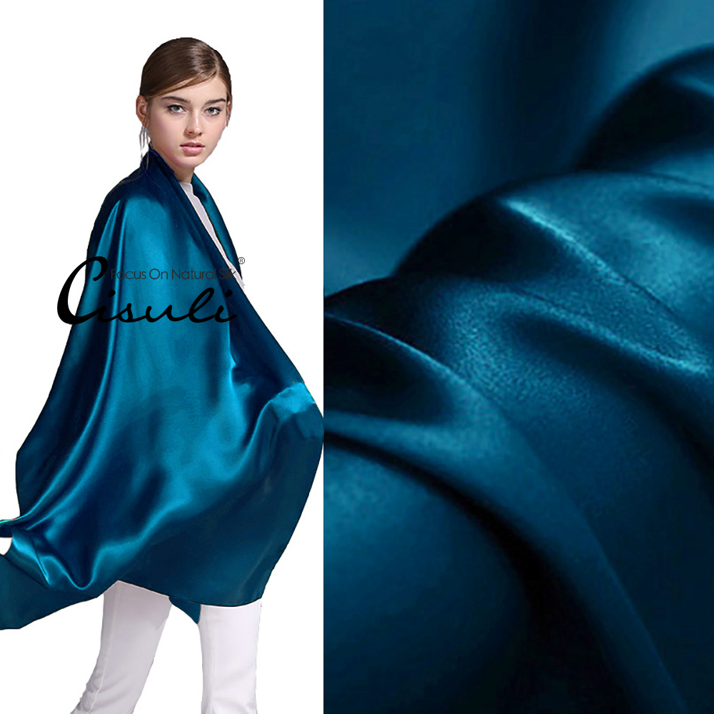 100% Pure Mulberry Silk Satin Long Scarf 55X180cm #78