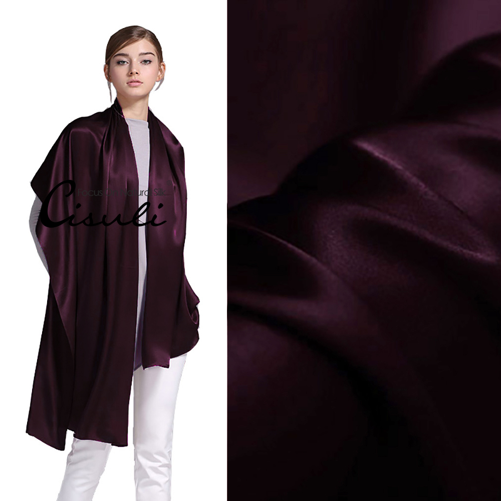 100% Pure Mulberry Silk Satin Long Scarf 55X180cm #67