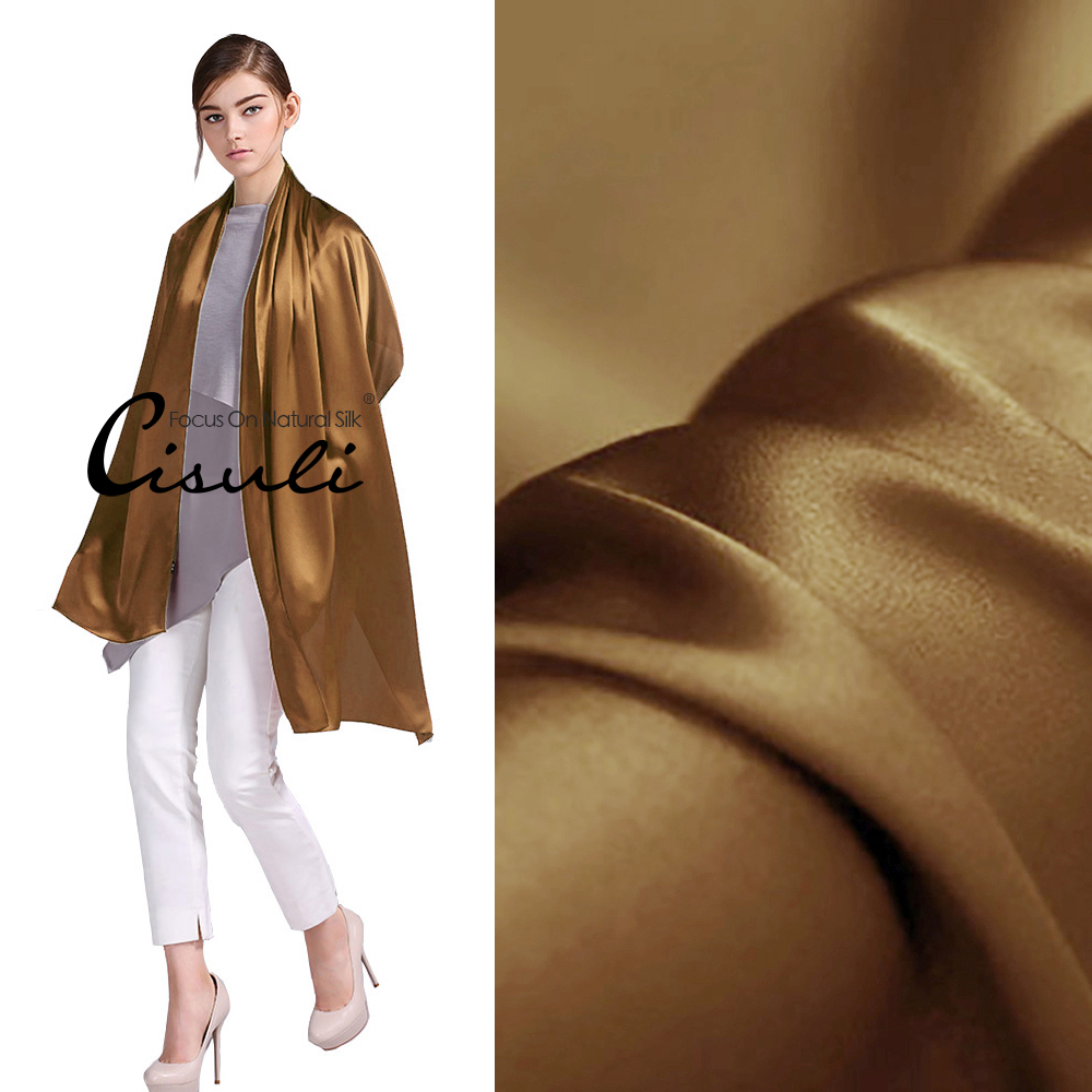 100% Pure Mulberry Silk Satin Long Scarf 55X180cm #25