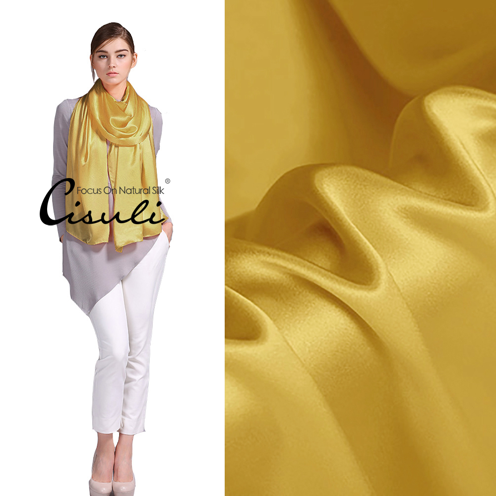 100% Pure Mulberry Silk Satin Long Scarf 55X180cm #08