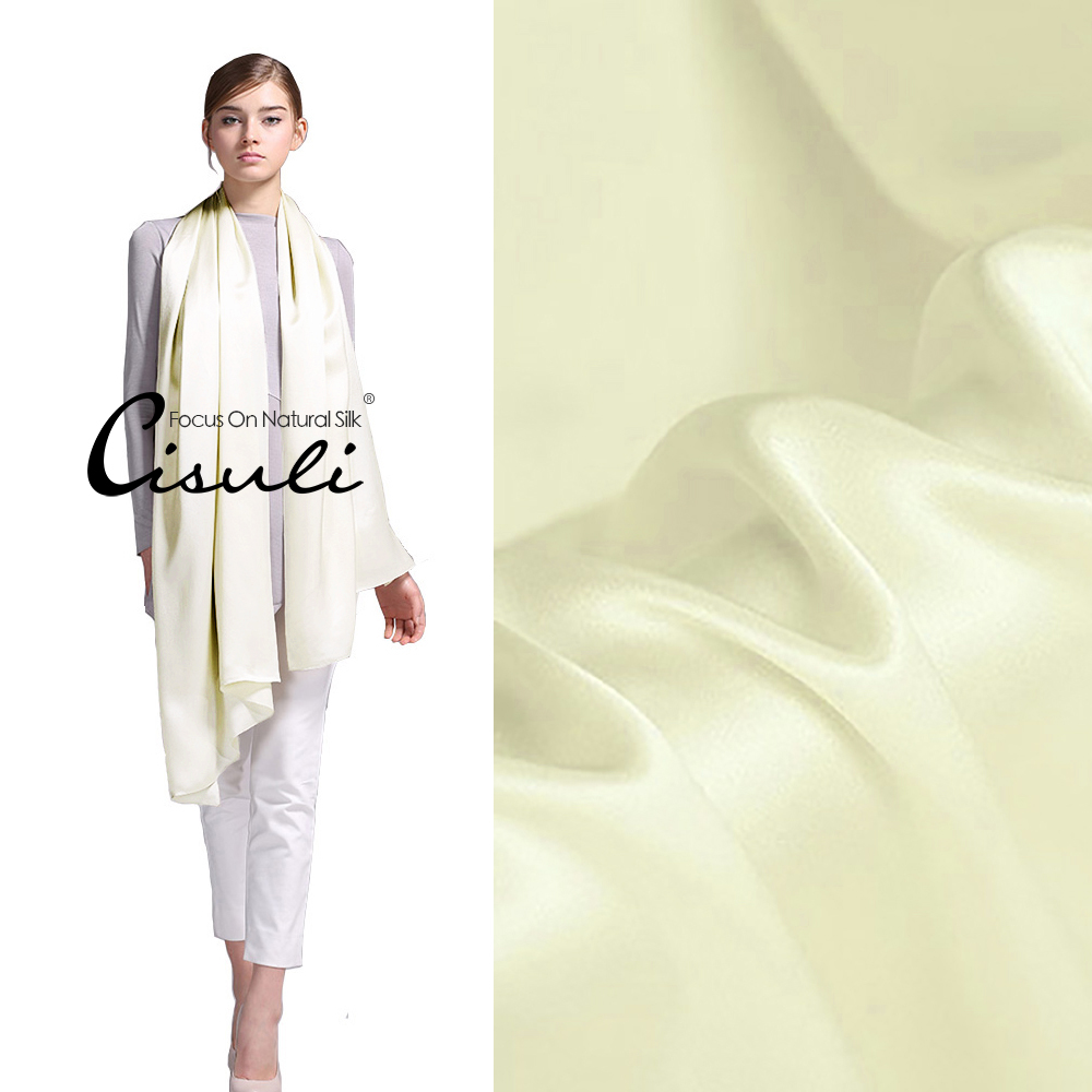 100% Pure Mulberry Silk Satin Long Scarf 55X180cm #60