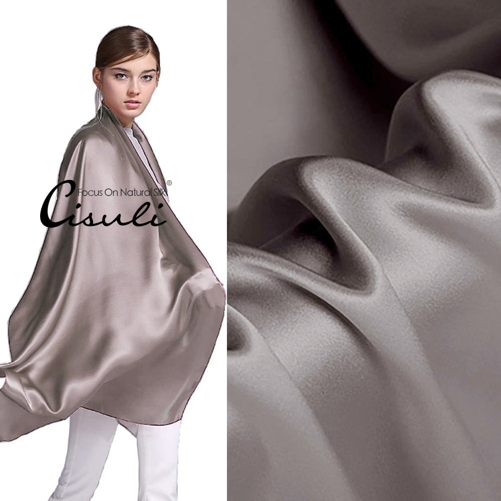 100% Pure Mulberry Silk Satin Long Scarf 55X180cm #59