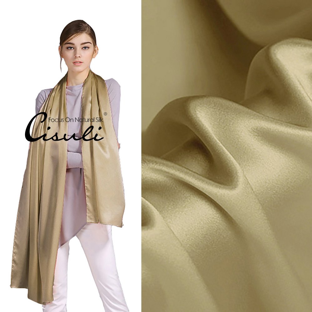 100% Pure Mulberry Silk Satin Long Scarf 55X180cm #49