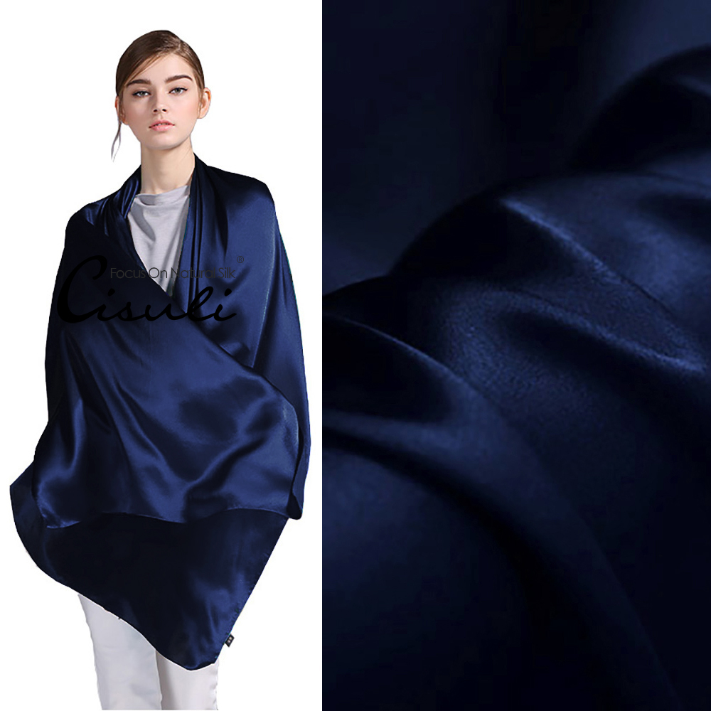 100% Pure Mulberry Silk Satin Long Scarf 55X180cm #73