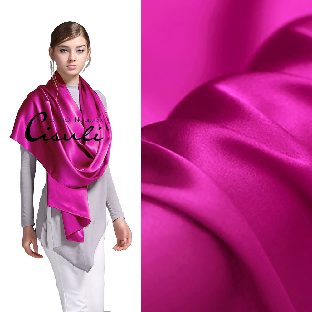 100% Pure Mulberry Silk Satin Long Scarf 55X180cm #23