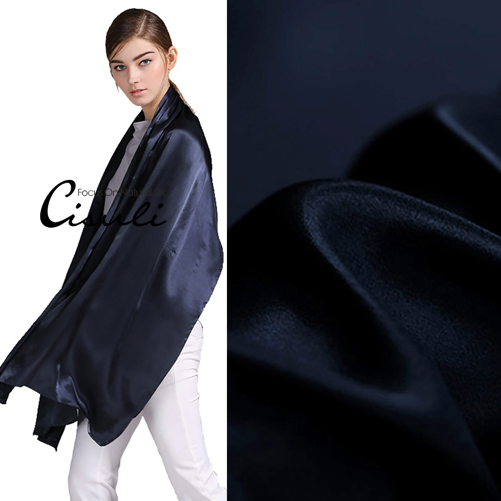 100% Pure Mulberry Silk Satin Long Scarf 55X180cm #43