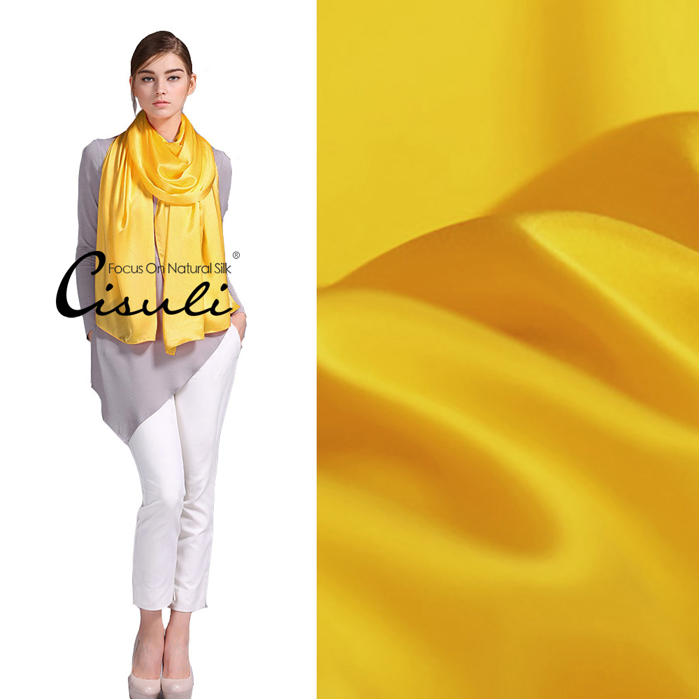 100% Pure Mulberry Silk Satin Long Scarf 55X180cm #35
