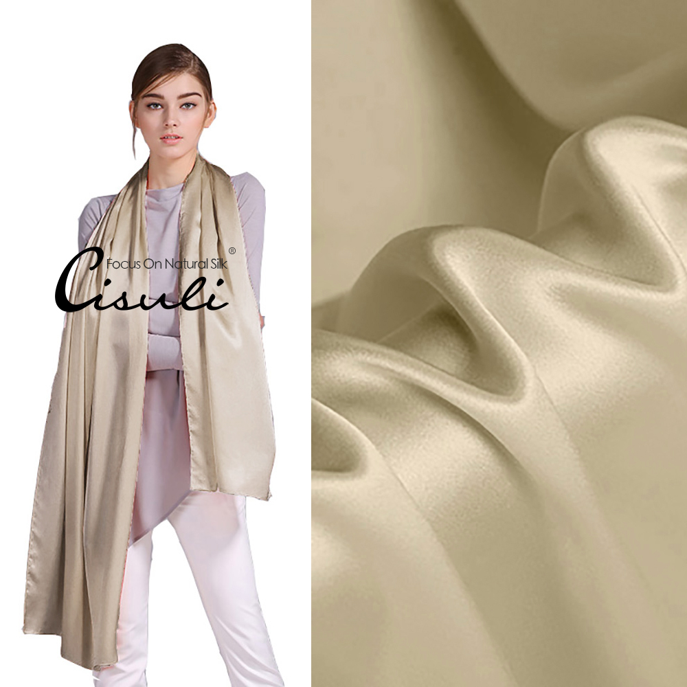 100% Pure Mulberry Silk Satin Long Scarf 55X180cm #29