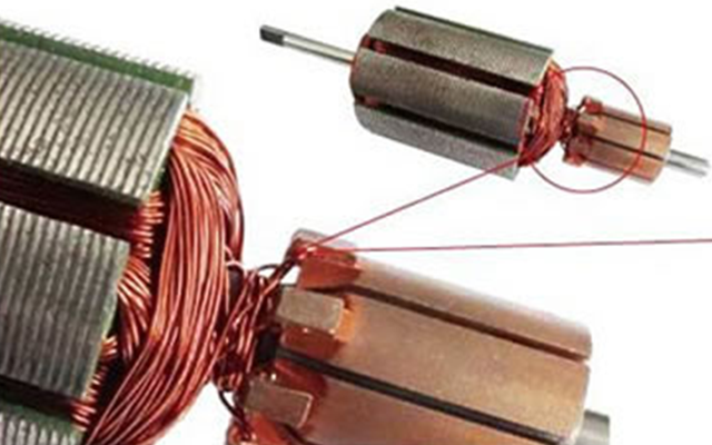 马达线圈(漆包线)和U形铜端子的焊接