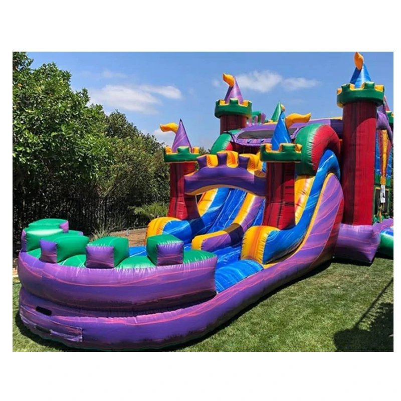 Dual Slide Wet/Dry Inflatable Bounce House