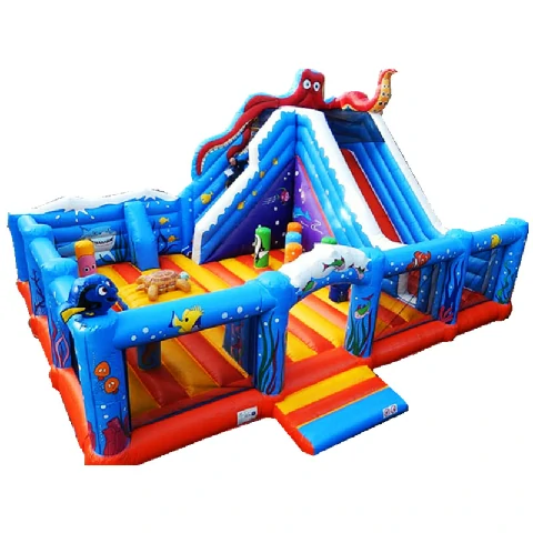 Sea Theme Activity Play Bed Inflatable Bounce Slide