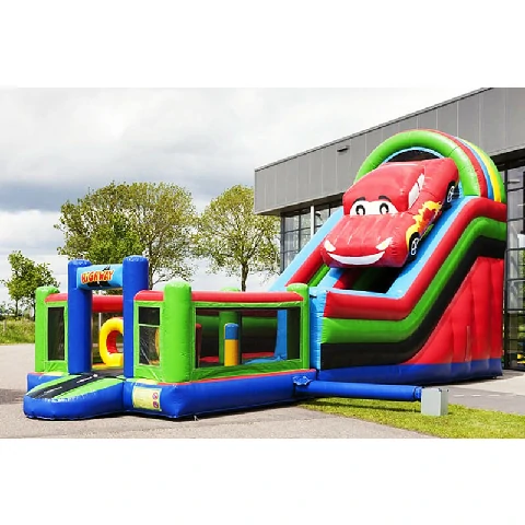 Multiplay Race Car Inflatable Bouncy Castle with Slide