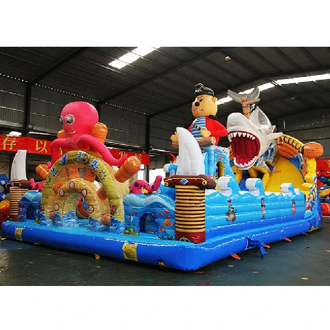 Giant Shark Attack Park Fun City Bouncy Castle