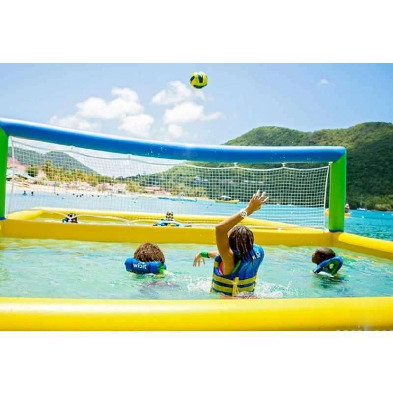 Outdoor Beach Games Inflatable Water Volleyball Court Seaside