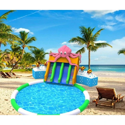 Large Octopus Inflatable Water Park with Slide