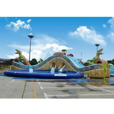 Dinosaur Inflatable Water Park with Slide