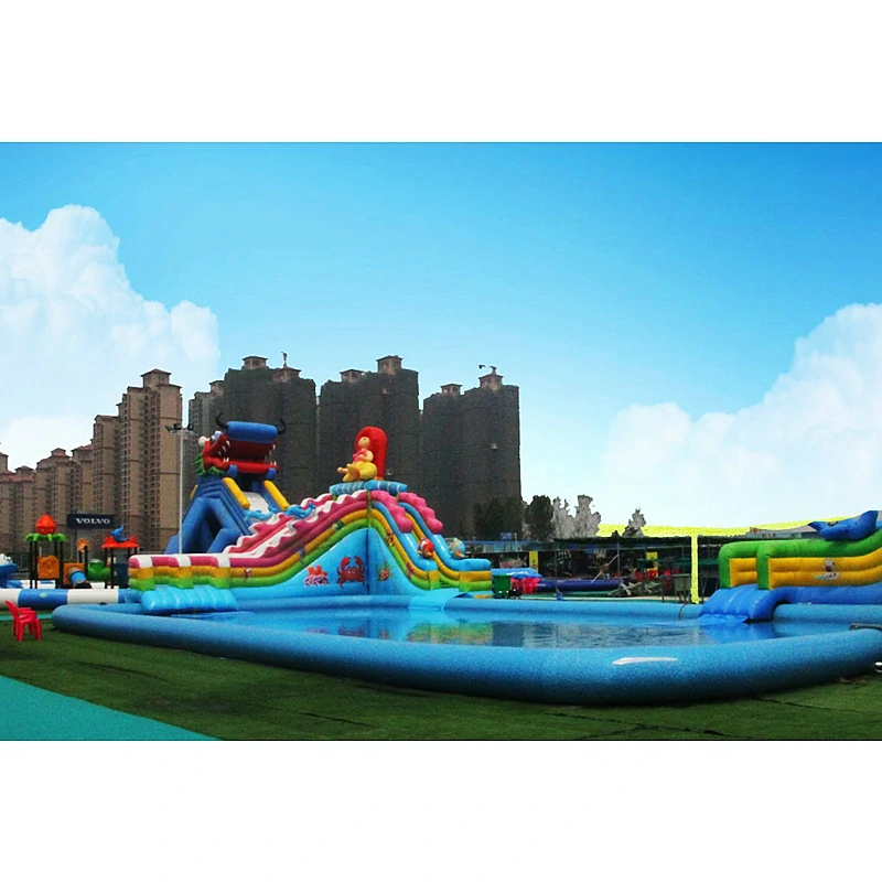 Mermaid Inflatable Water Park with Pool Slide