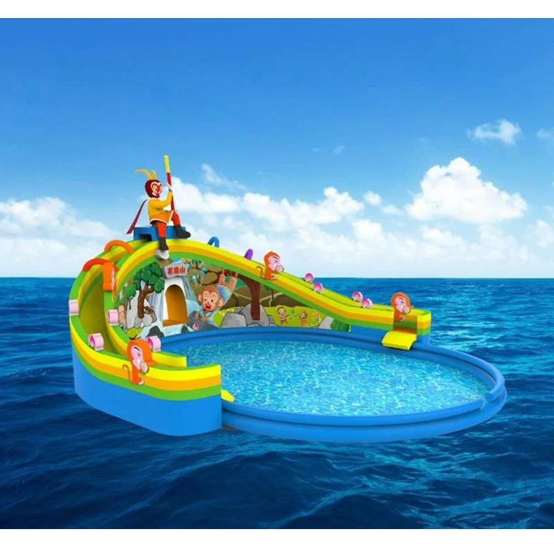 Journey to the West Inflatable Water Park with Pool Slide