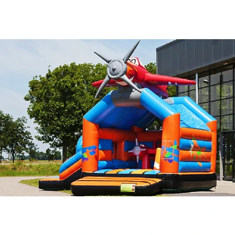 Multifun Airplane Inflatable Combo Jumping House with objects slide