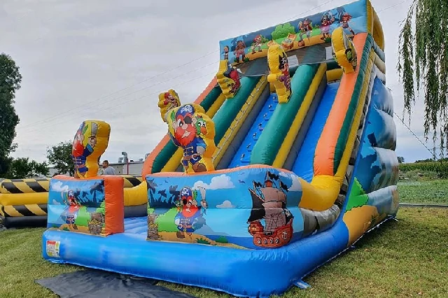 Pirate Double Lane 20ft Inflatable Dry Slide