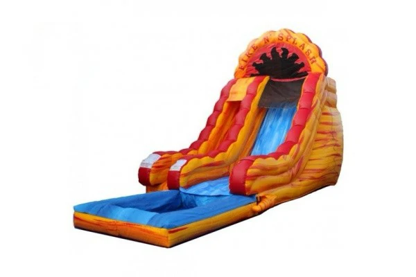 18ft Fire & Splash Inflatable Water Slide with Pool