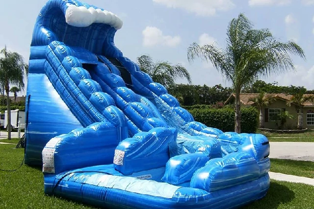20FT Monster Wave Double Lane Inflatable Water Slide
