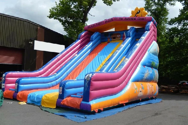 28ft Mini Toboggan Beach Party Inflatable Dry Slide