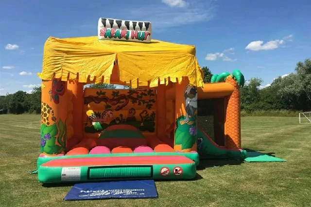 Safari Hut Bounce House Inflatable Jumping Castle Slide