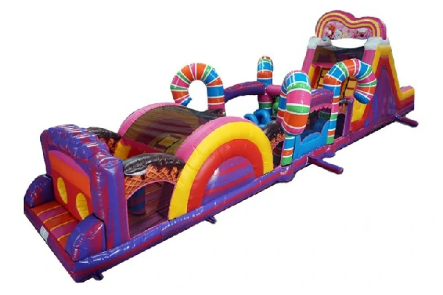 Candyland 65ft Inflatable Obstacle Course Game