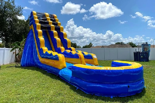 22ft Sun Burst Inflatable Water Slide