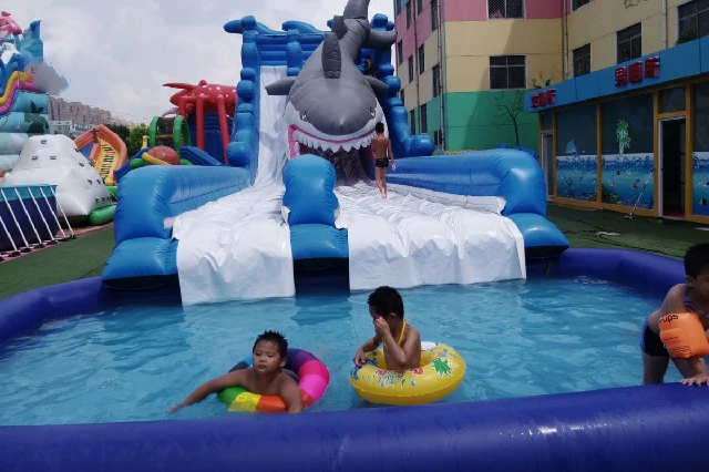 Shark Slide Kids Inflatable Swimming Pool China Supplier Wholesale