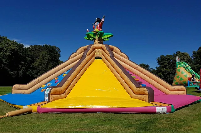 Pirate Inflatable Dry Slide Obstacle Course