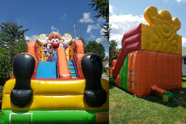 17ft Circus Theme Kids Inflatable Dry Slide