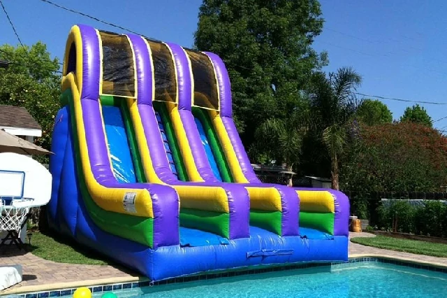 20ft Dual Lane Poolside Inflatable Water Slide