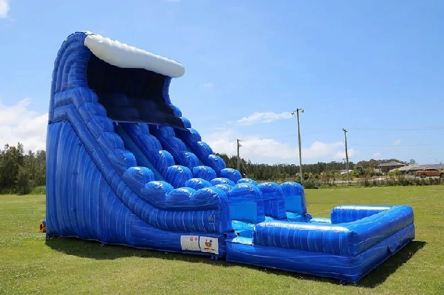 20ft Double Lanel Wave Inflatable Water Slide