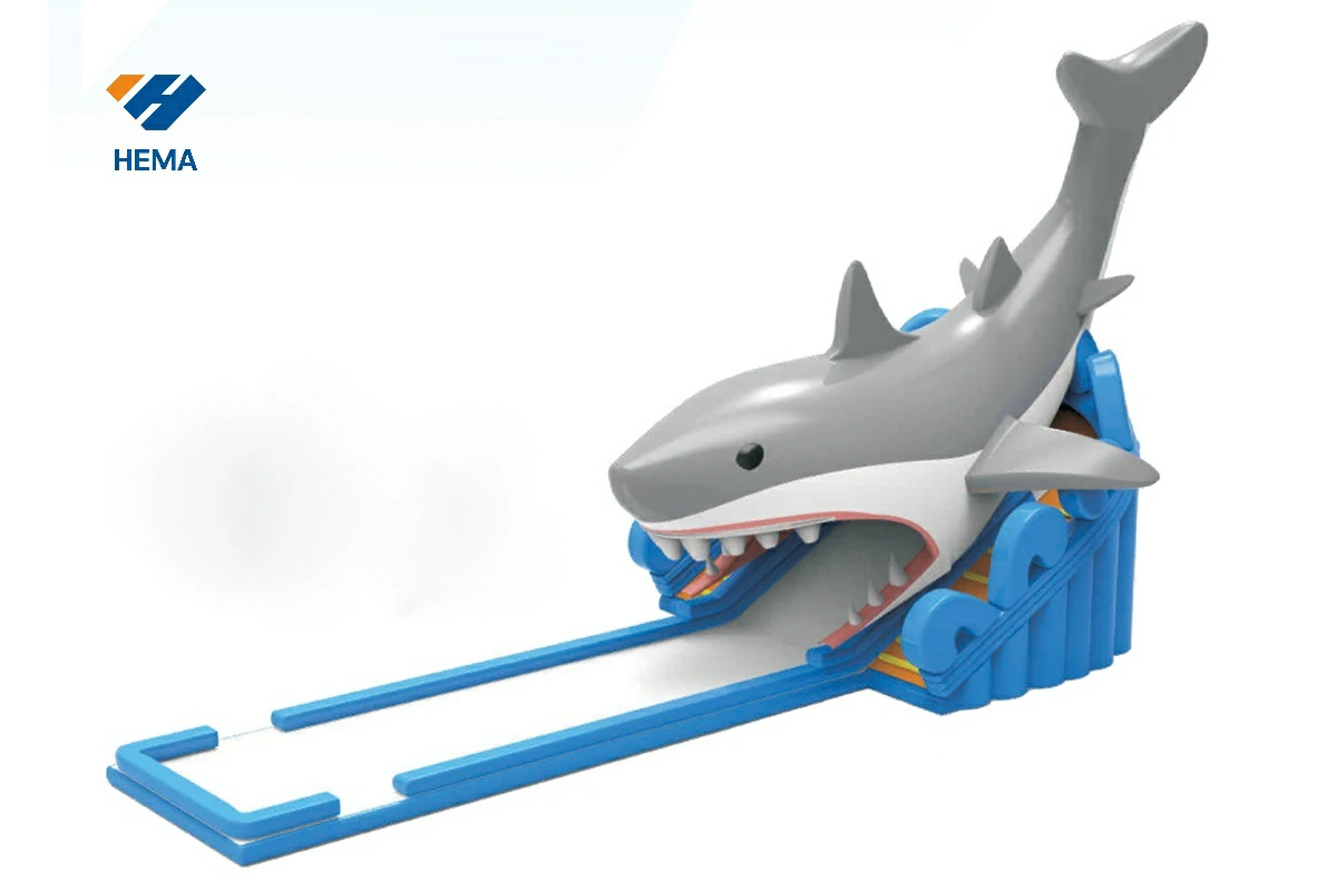 Giant Gray Shark Inflatable Water Slide