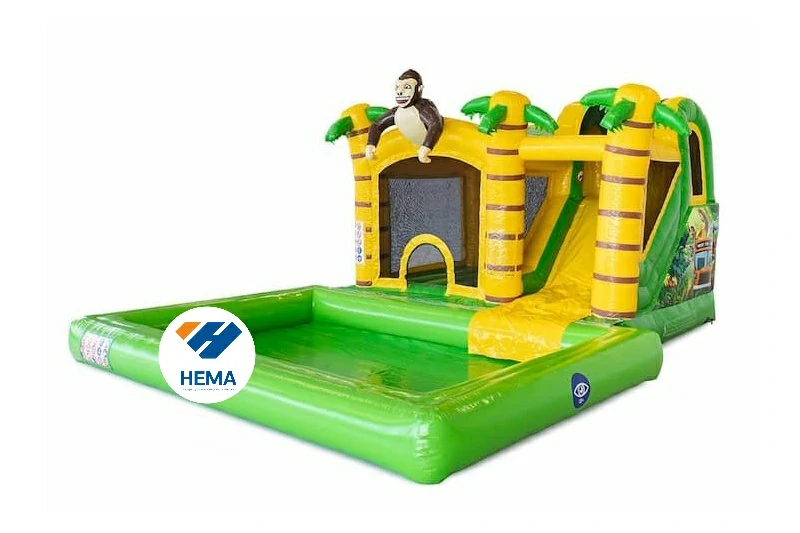 Multi Splash Inflatable Bouncer Water Slide & pool
