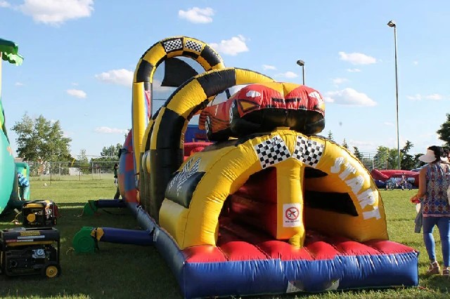 52ft Race Car Inflatable Obstacle Course Game
