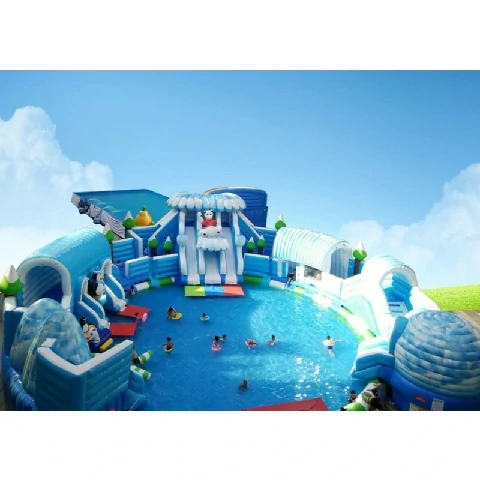 The Water Cube Inflatable Water Park with Pool and Slide
