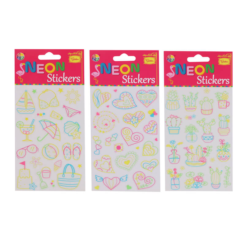 Neon Glitter Sticker 