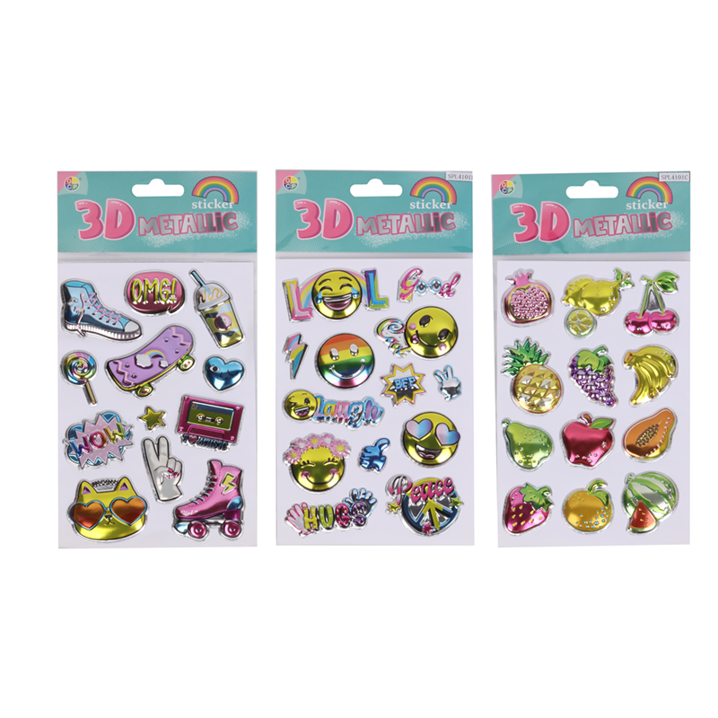 3D Mettallic Pop up sticker