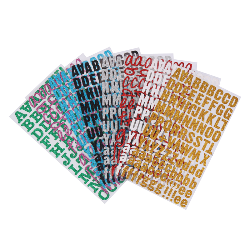 Glitter letter sticker