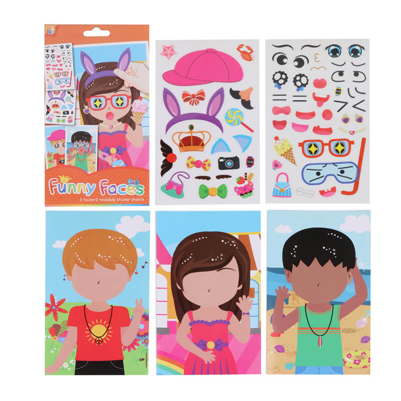 Funny face sticker pack