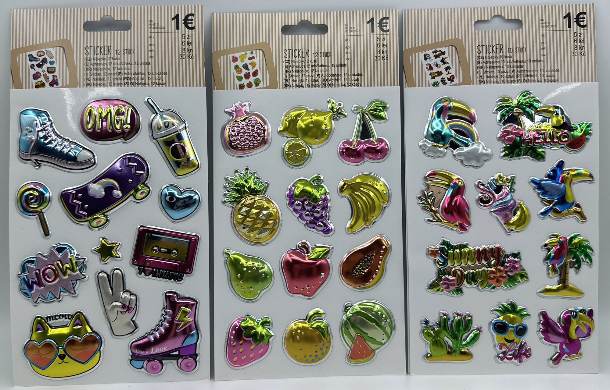 Hot sale 3D metallic sticker